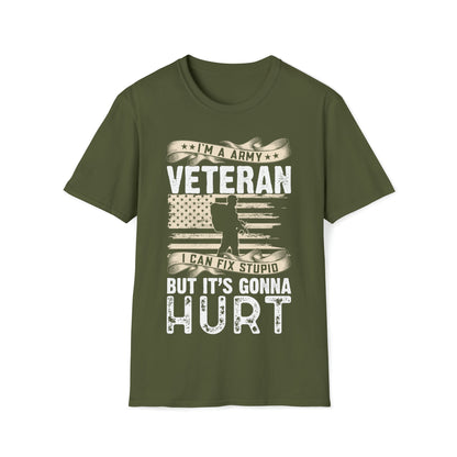 Army Veteran - I Can Fix Stupid - Unisex Softstyle T-Shirt - Ohio Custom Designs & Apparel LLC