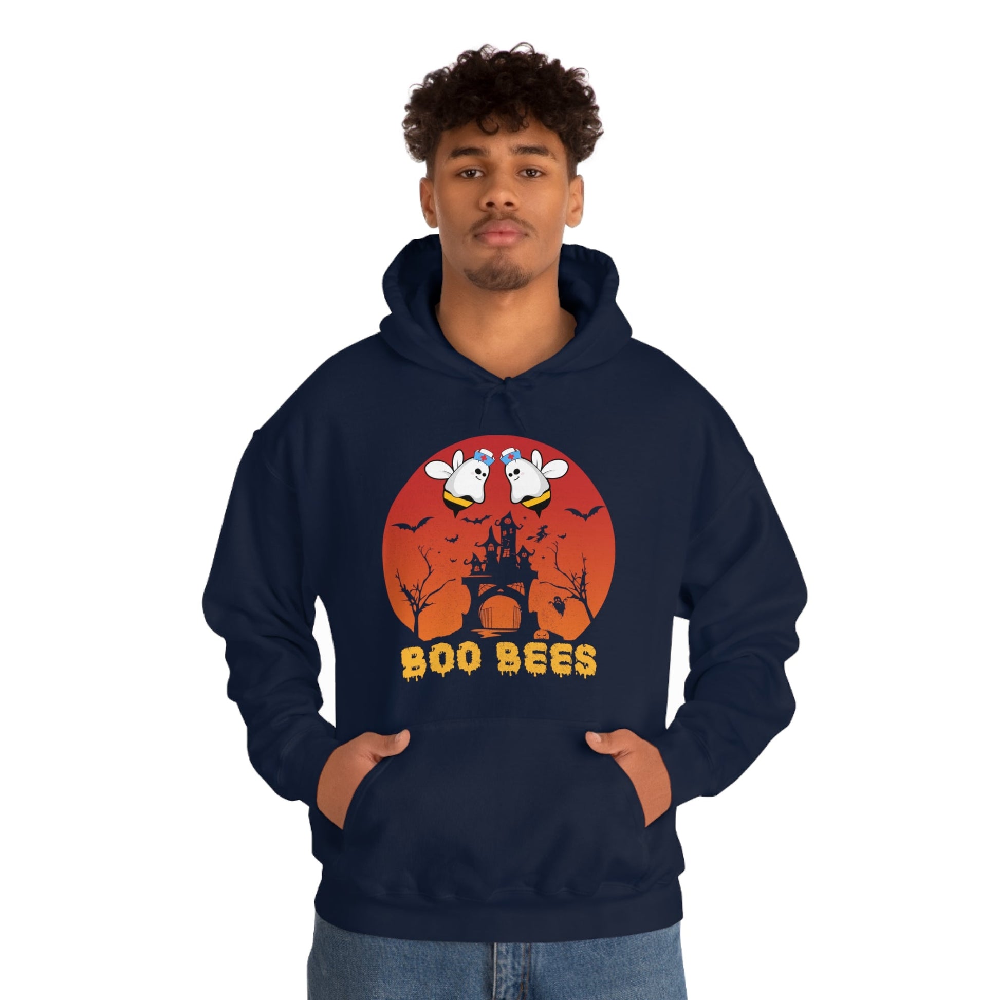 BOO BEES - Unisex Heavy Blend™ Hooded Sweatshirt - Ohio Custom Designs & Apparel LLC