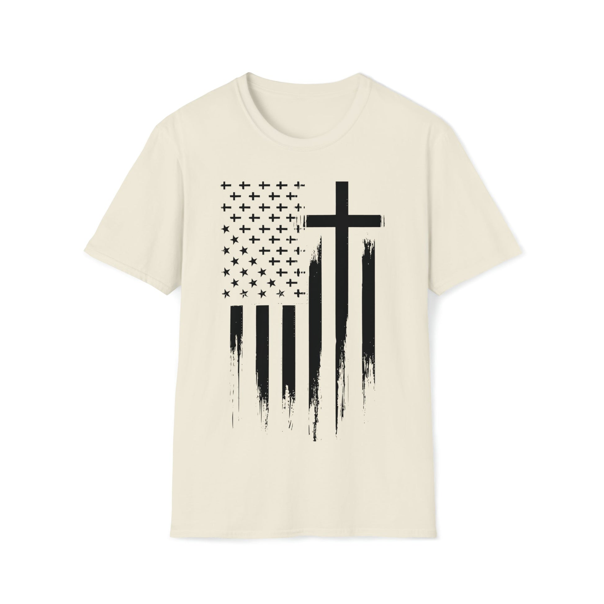 Faith and Freedom Flag - Unisex Softstyle T-Shirt - Ohio Custom Designs & Apparel LLC
