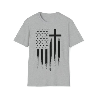 Faith and Freedom Flag - Unisex Softstyle T-Shirt - Ohio Custom Designs & Apparel LLC