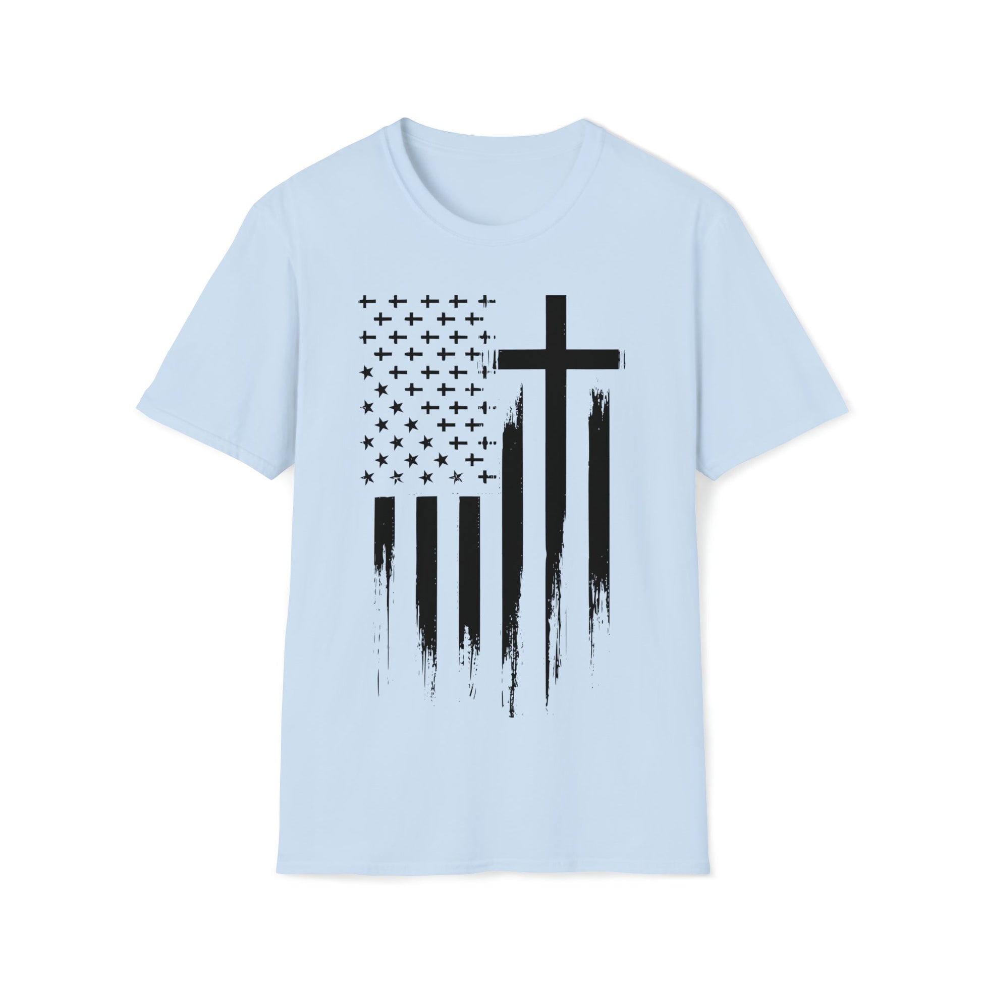 Faith and Freedom Flag - Unisex Softstyle T-Shirt - Ohio Custom Designs & Apparel LLC