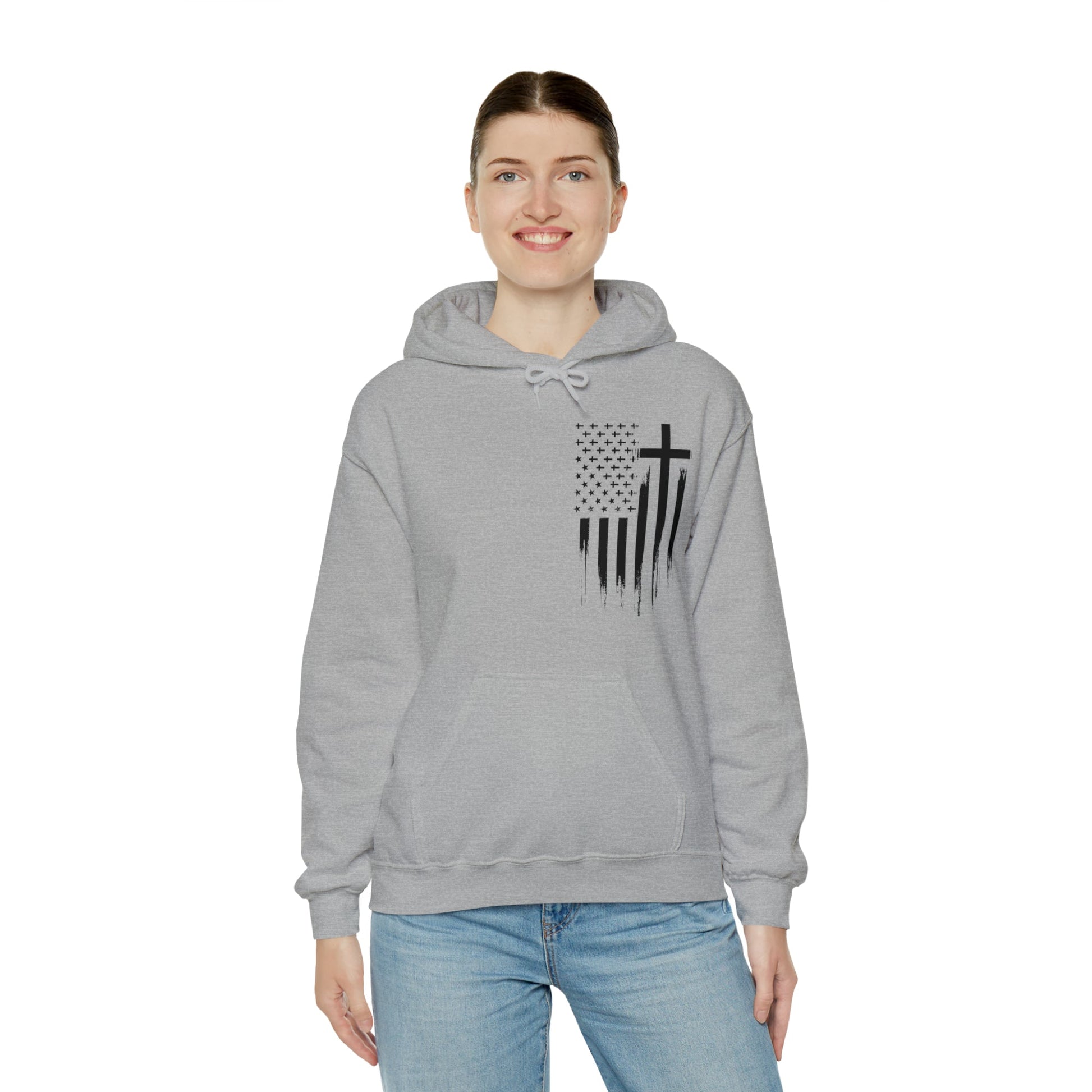 Faith & Freedom - Unisex Heavy Blend™ Hooded Sweatshirt - Ohio Custom Designs & Apparel LLC