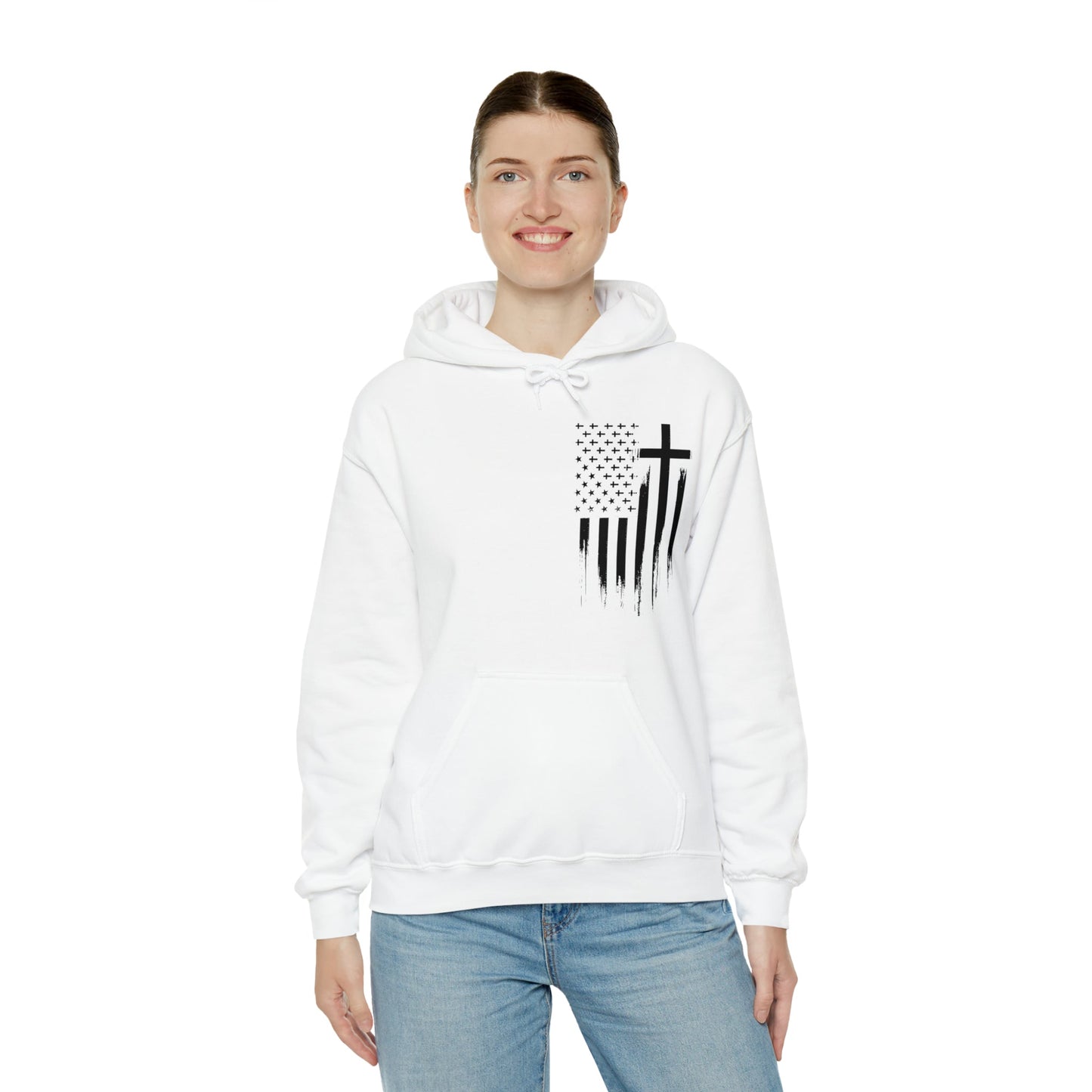 Faith & Freedom - Unisex Heavy Blend™ Hooded Sweatshirt - Ohio Custom Designs & Apparel LLC