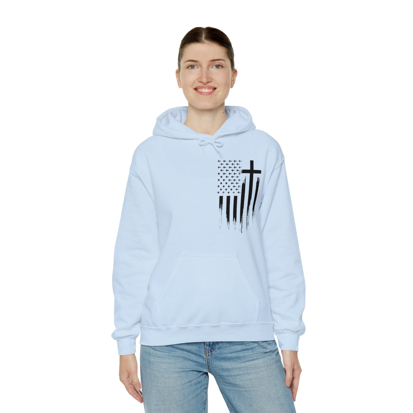 Faith & Freedom - Unisex Heavy Blend™ Hooded Sweatshirt - Ohio Custom Designs & Apparel LLC