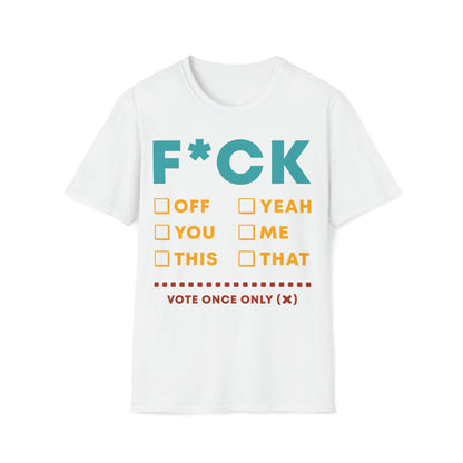 F*CK Check Boxes - Unisex Softstyle T-Shirt - Ohio Custom Designs & Apparel LLC