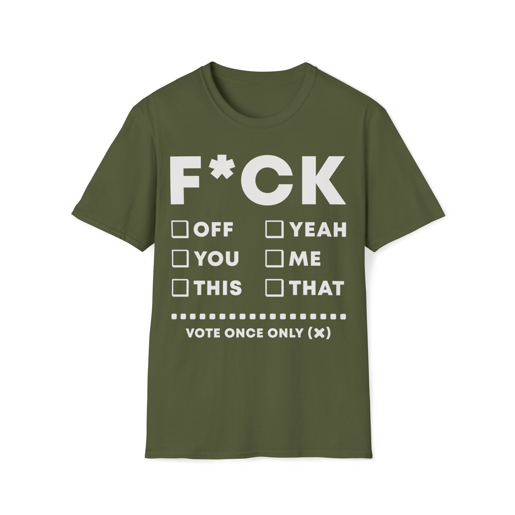 F*CK Check Boxes - Unisex Softstyle T-Shirt - Ohio Custom Designs & Apparel LLC