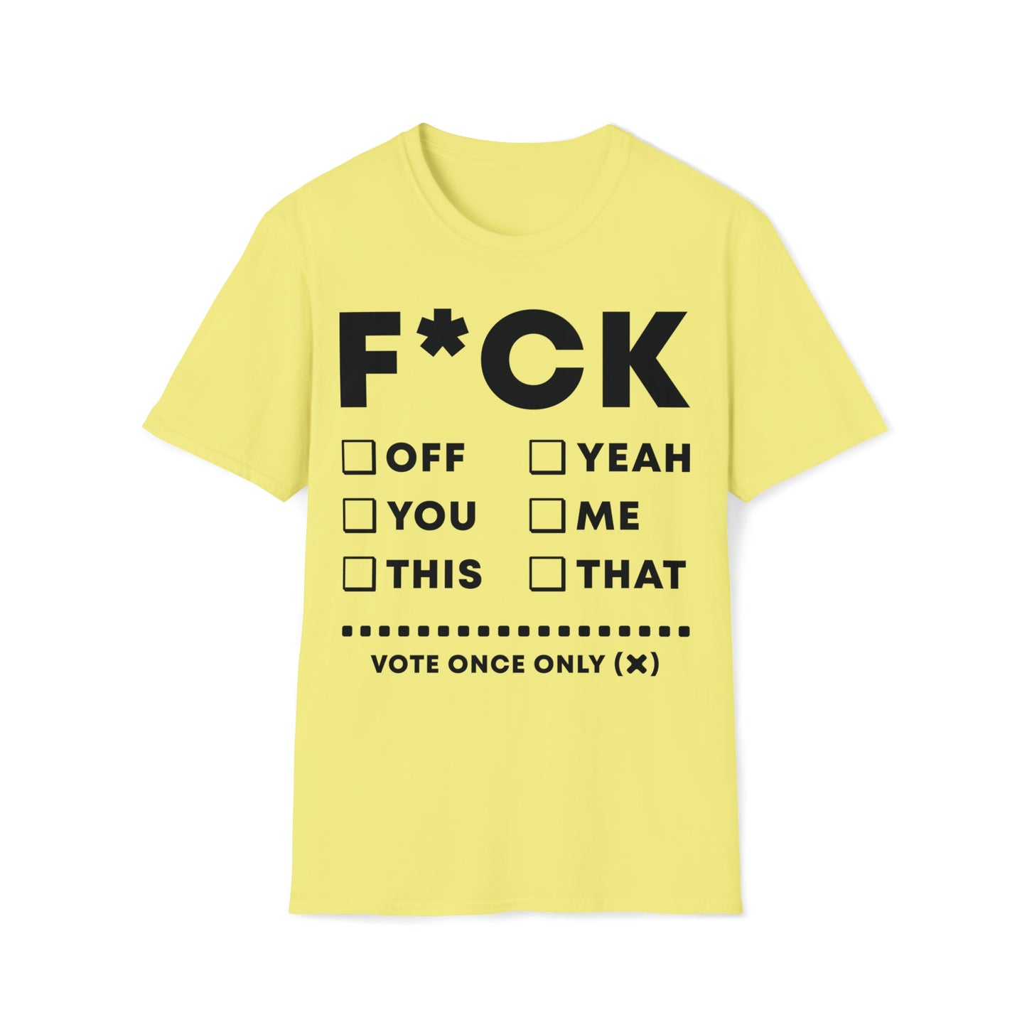 F*CK Check Boxes - Unisex Softstyle T-Shirt - Ohio Custom Designs & Apparel LLC