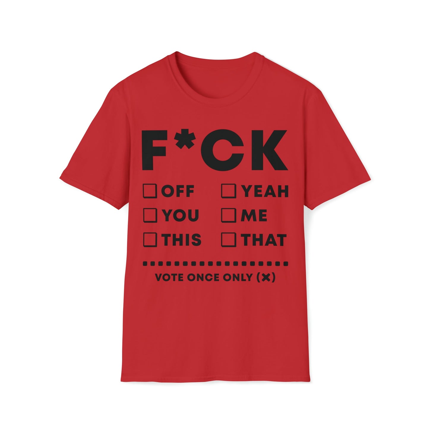 F*CK Check Boxes - Unisex Softstyle T-Shirt - Ohio Custom Designs & Apparel LLC