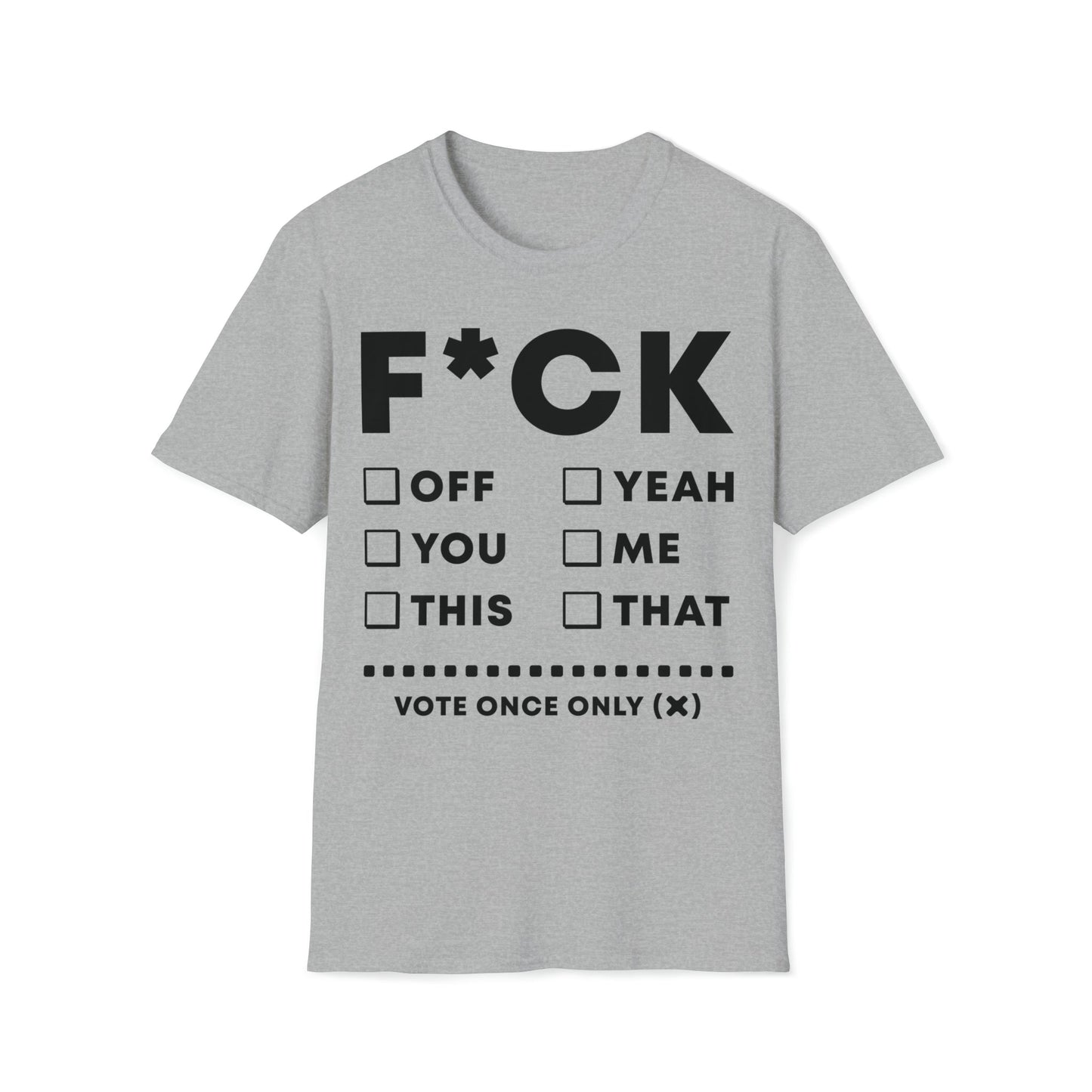 F*CK Check Boxes - Unisex Softstyle T-Shirt - Ohio Custom Designs & Apparel LLC