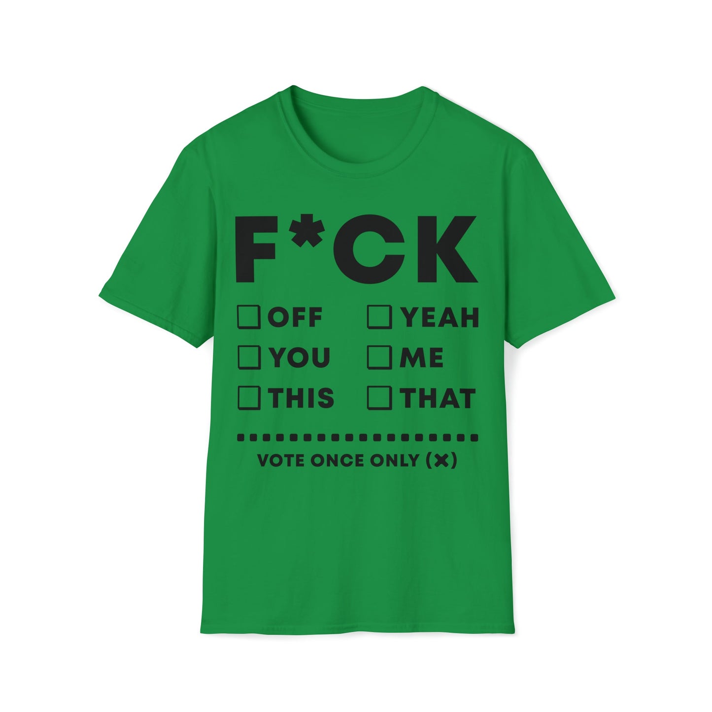 F*CK Check Boxes - Unisex Softstyle T-Shirt - Ohio Custom Designs & Apparel LLC