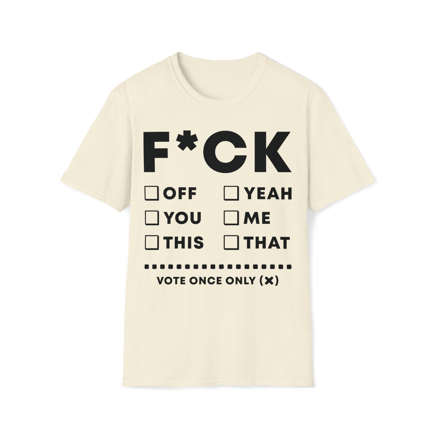 F*CK Check Boxes - Unisex Softstyle T-Shirt - Ohio Custom Designs & Apparel LLC