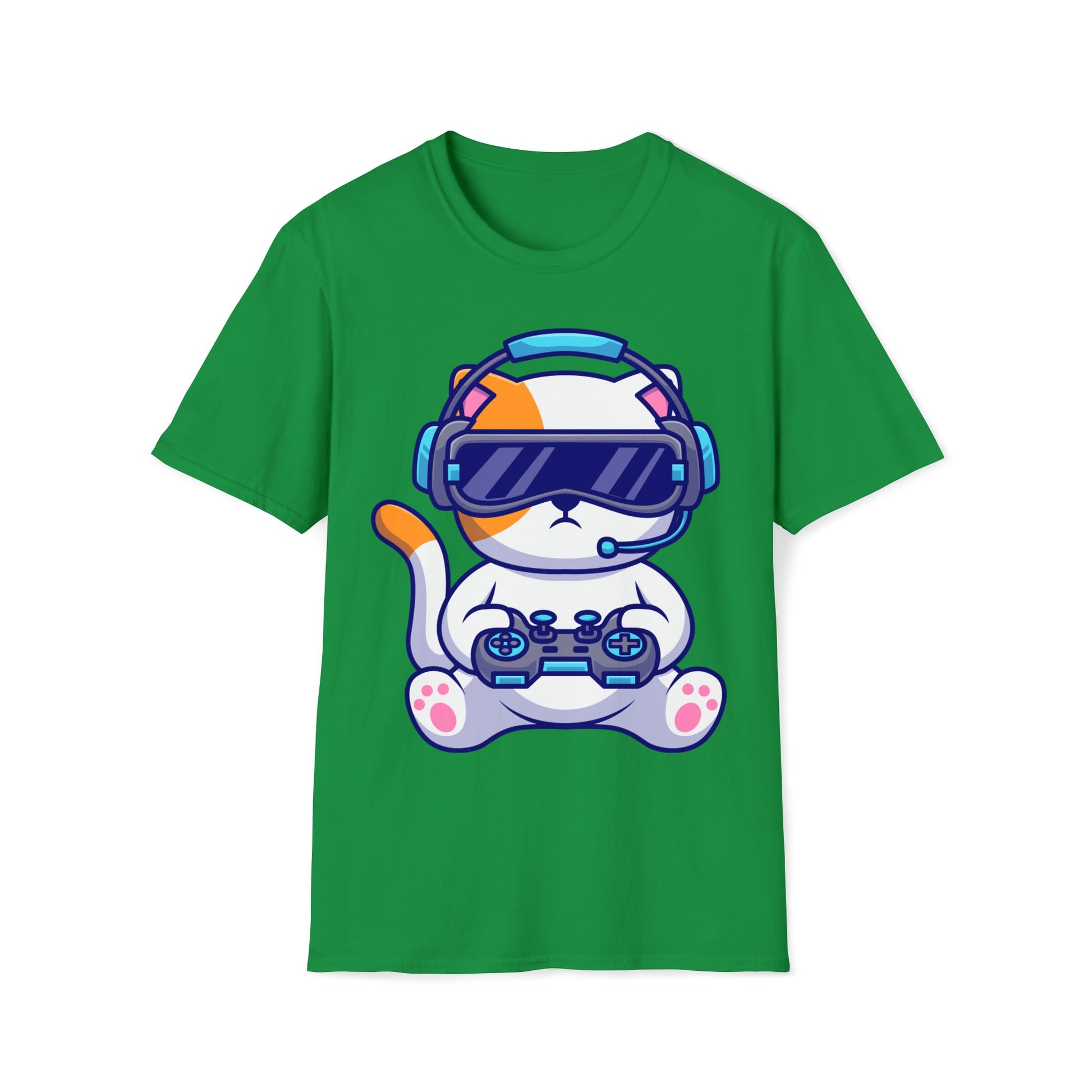 Gamer Kitty - Unisex Softstyle T-Shirt - Ohio Custom Designs & Apparel LLC