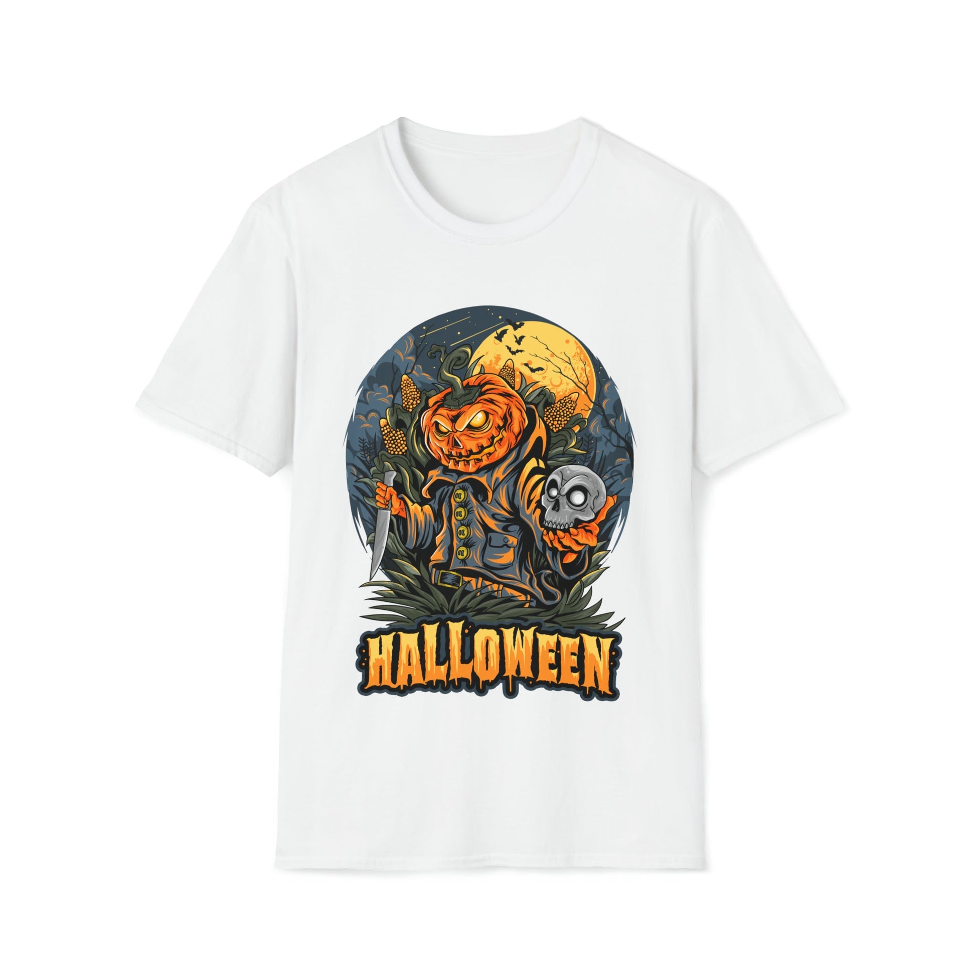 Halloween Scarecrow - Unisex Softstyle T-Shirt - Ohio Custom Designs & Apparel LLC