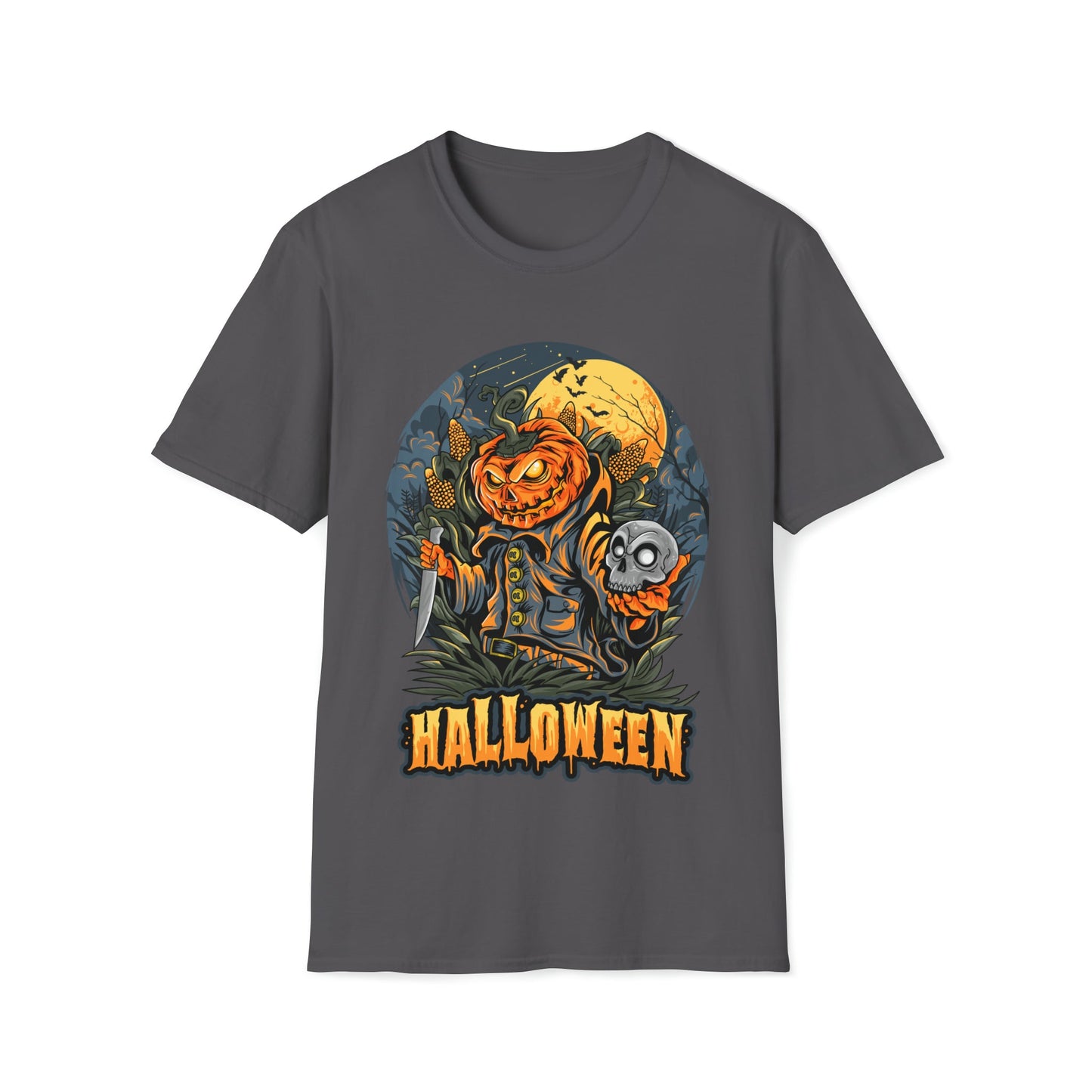 Halloween Scarecrow - Unisex Softstyle T-Shirt - Ohio Custom Designs & Apparel LLC