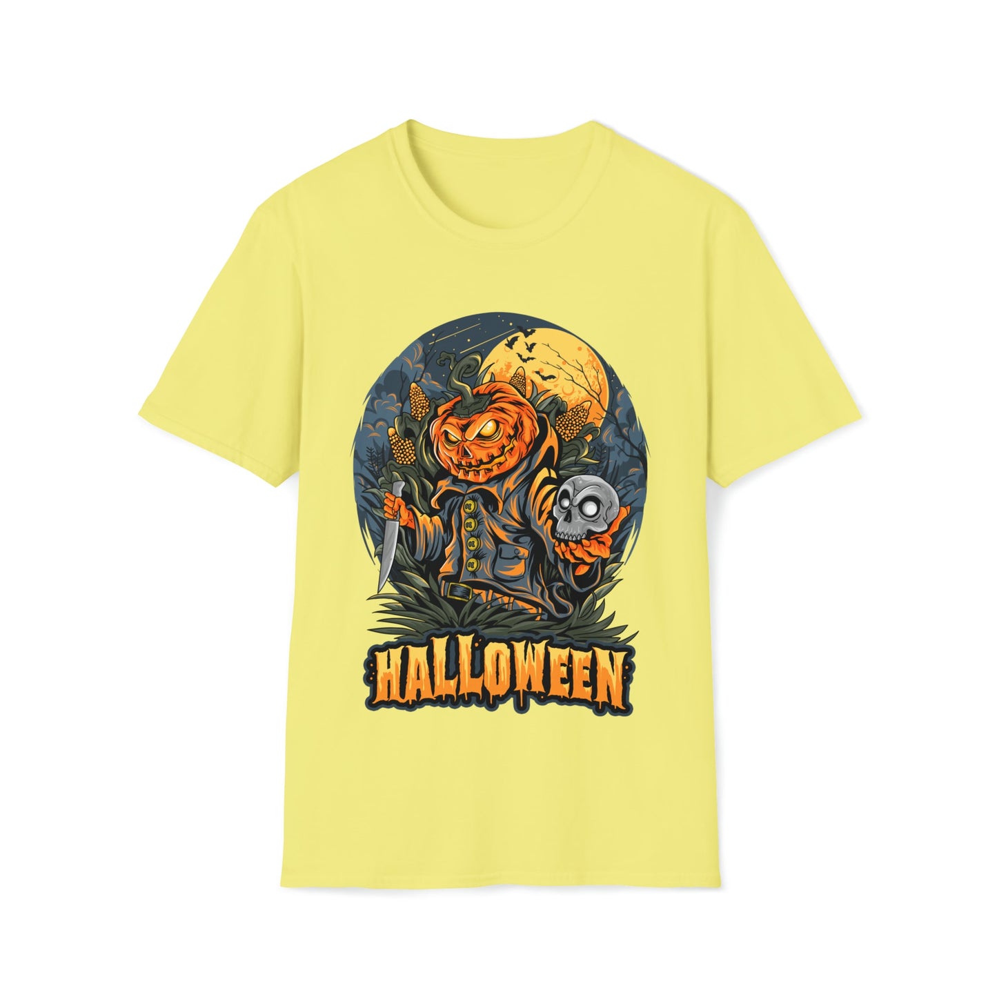 Halloween Scarecrow - Unisex Softstyle T-Shirt - Ohio Custom Designs & Apparel LLC