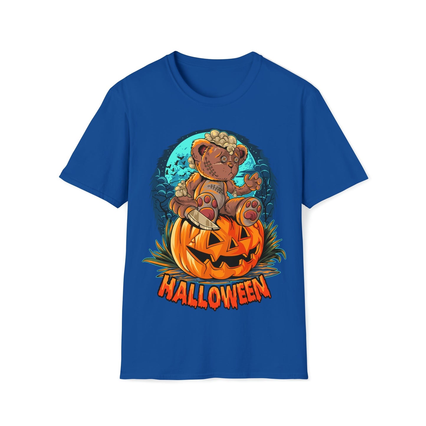 Halloween Teddy Bear - Unisex Softstyle T-Shirt - Ohio Custom Designs & Apparel LLC