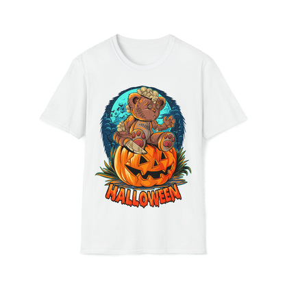 Halloween Teddy Bear - Unisex Softstyle T-Shirt - Ohio Custom Designs & Apparel LLC