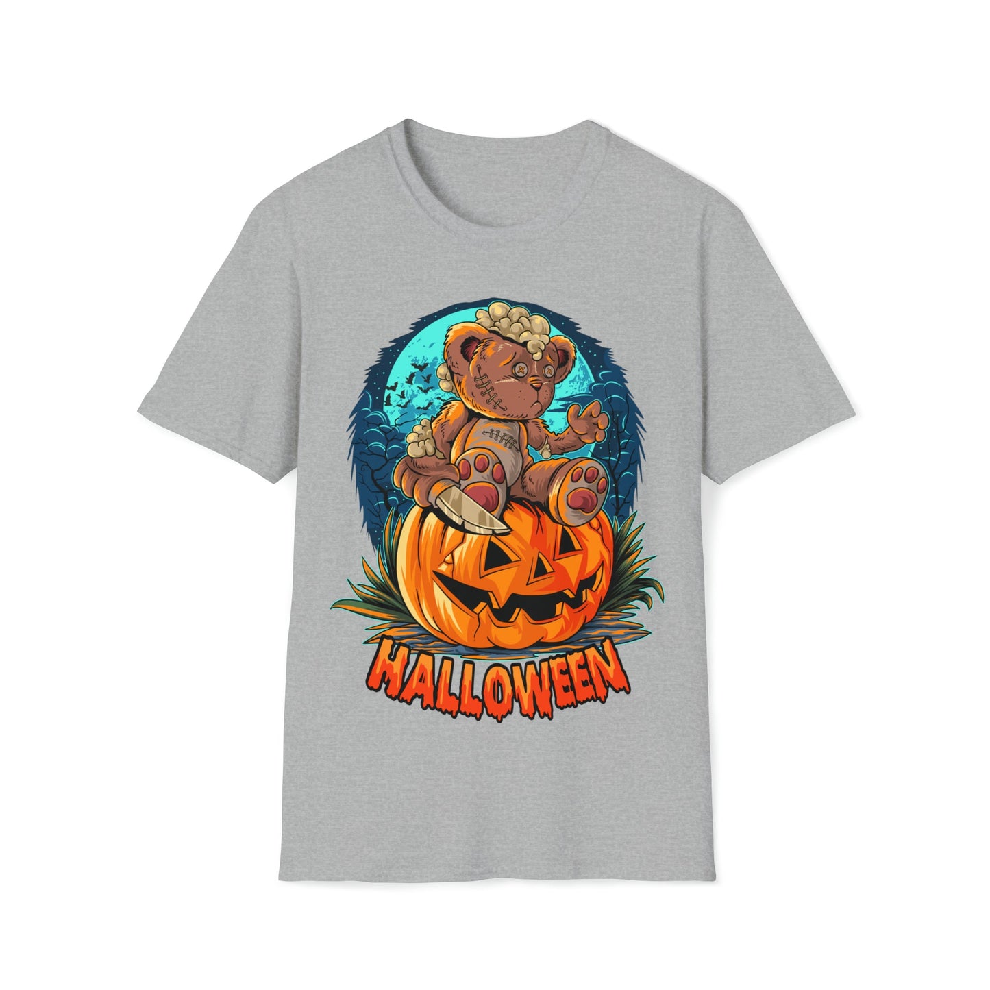 Halloween Teddy Bear - Unisex Softstyle T-Shirt - Ohio Custom Designs & Apparel LLC