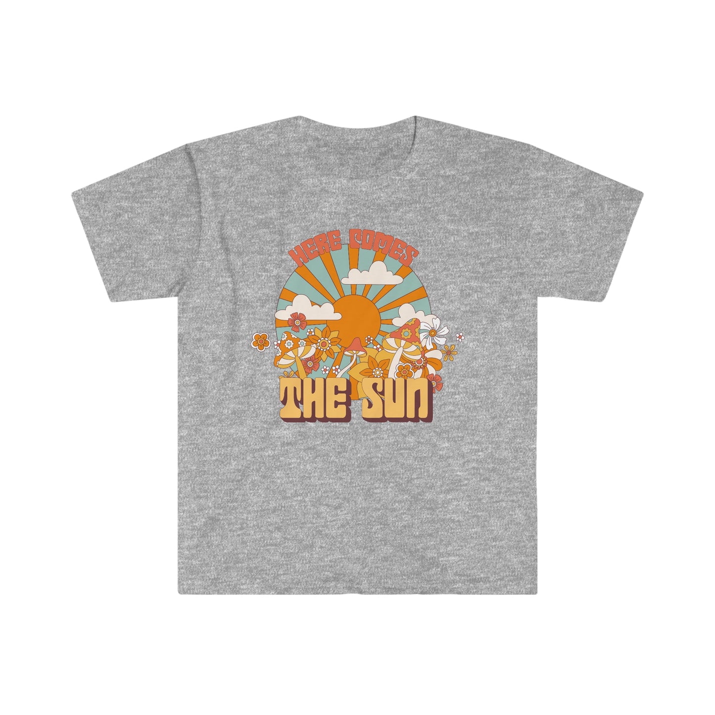 Here Comes The Sun - Unisex Softstyle T-Shirt - Ohio Custom Designs & Apparel LLC