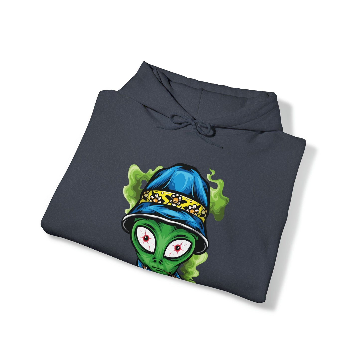 Smokin Alien - Dude, Where's My Ship? - Unisex Heavy Blend™ Hooded Sweatshirt - Ohio Custom Designs & Apparel LLC