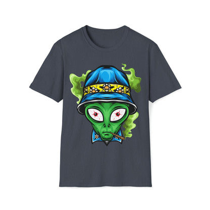 Smokin' Alien - Unisex Softstyle T-Shirt - Ohio Custom Designs & Apparel LLC