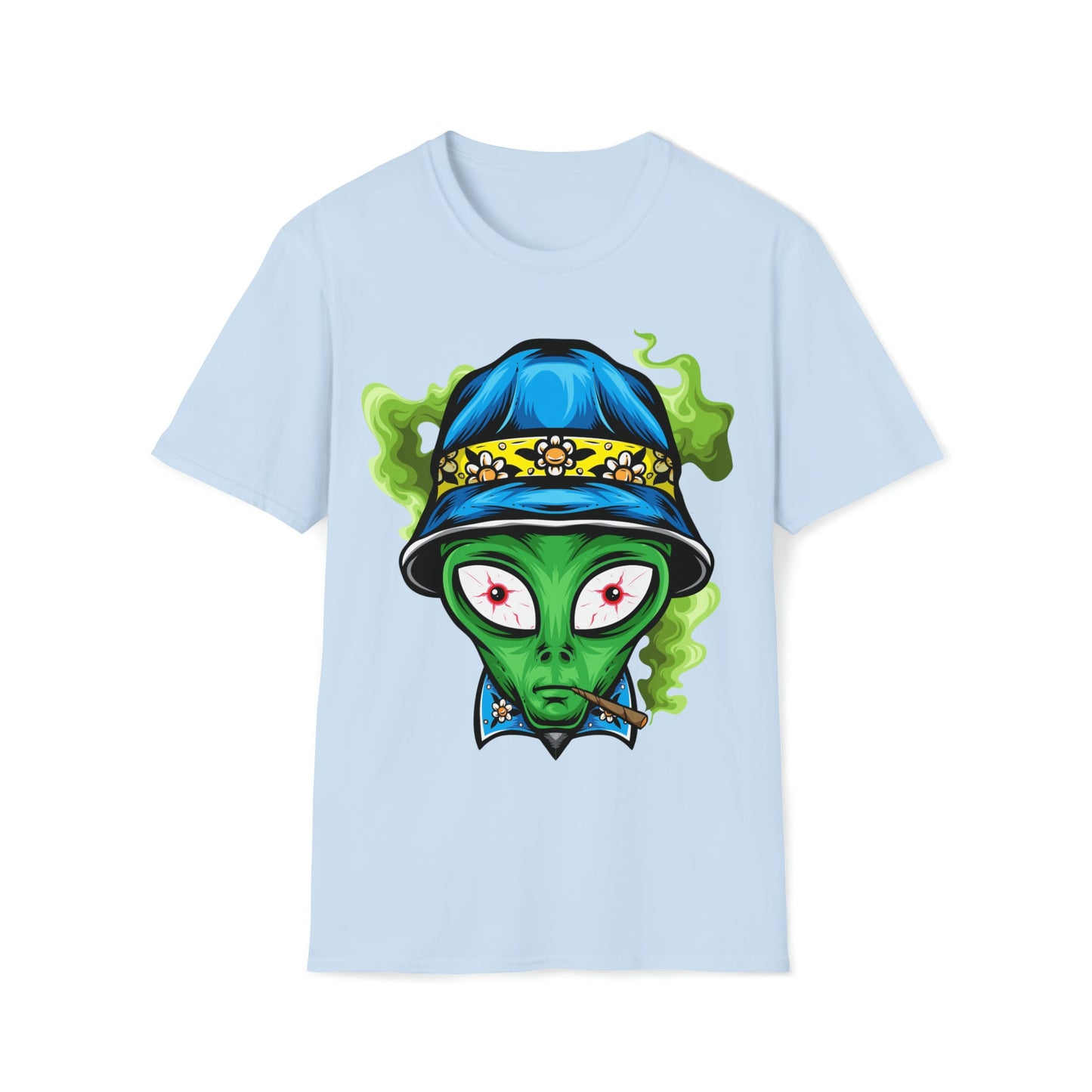 Smokin' Alien - Unisex Softstyle T-Shirt - Ohio Custom Designs & Apparel LLC