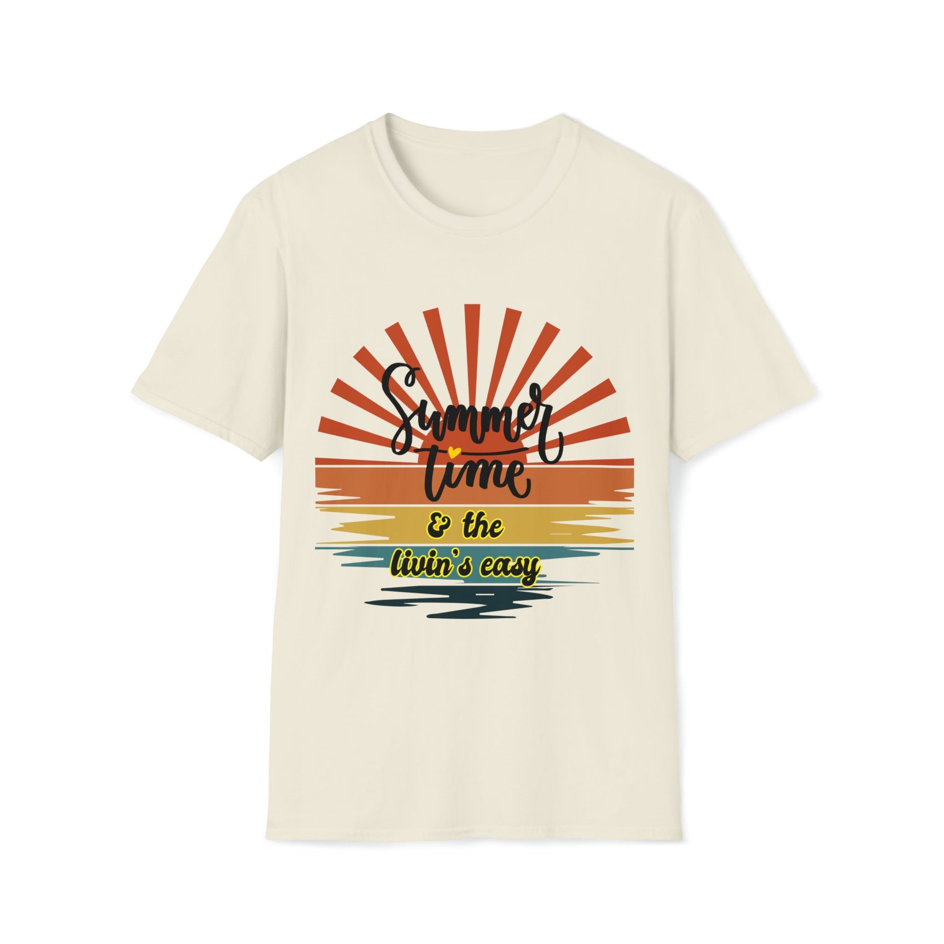 Summertime & The Livin's easy - Unisex Softstyle T-Shirt - Ohio Custom Designs & Apparel LLC