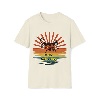 Summertime & The Livin's easy - Unisex Softstyle T-Shirt - Ohio Custom Designs & Apparel LLC