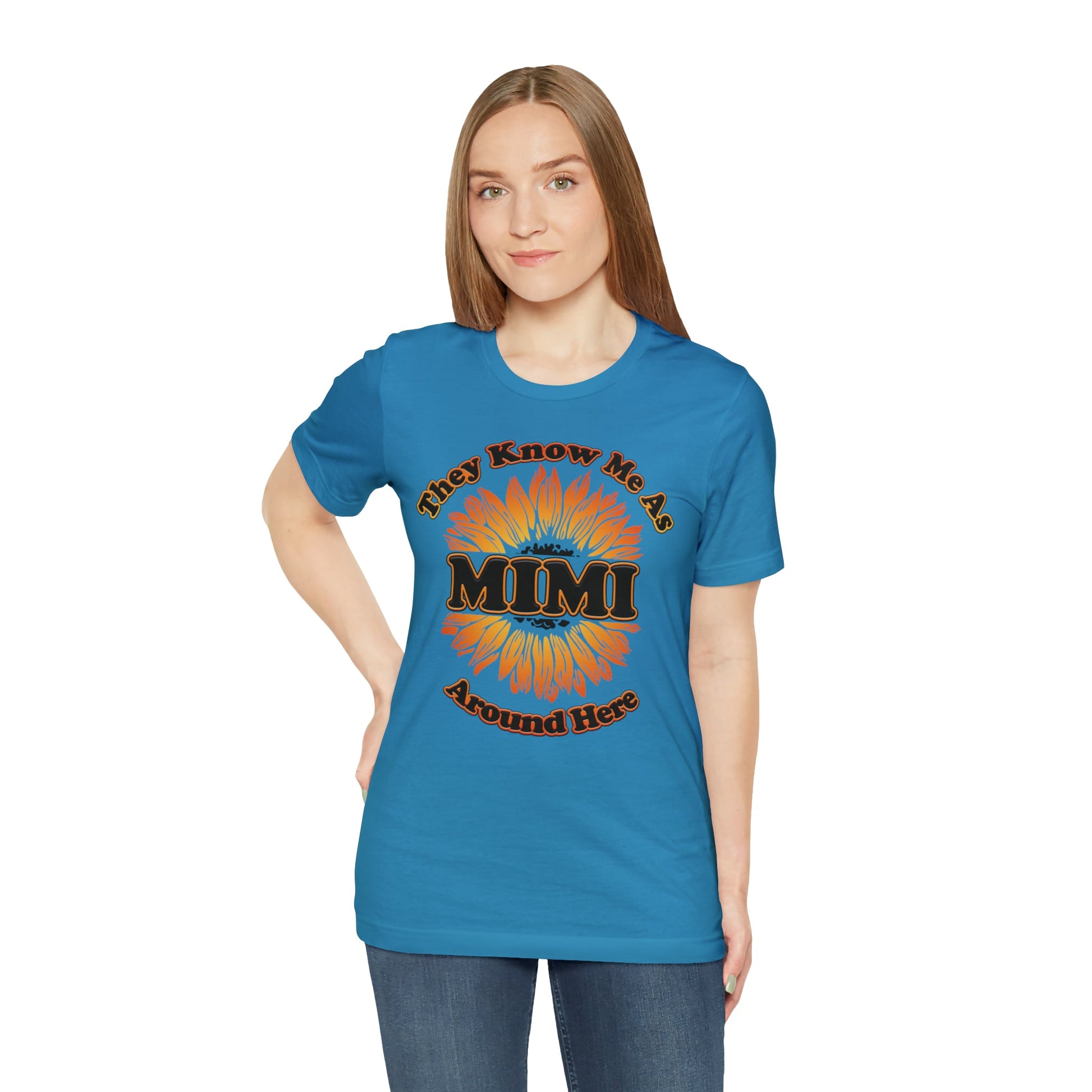 They Know Me As MIMI Around Here Sunflower - Unisex Jersey Short Sleeve Tee - Ohio Custom Designs & Apparel LLC