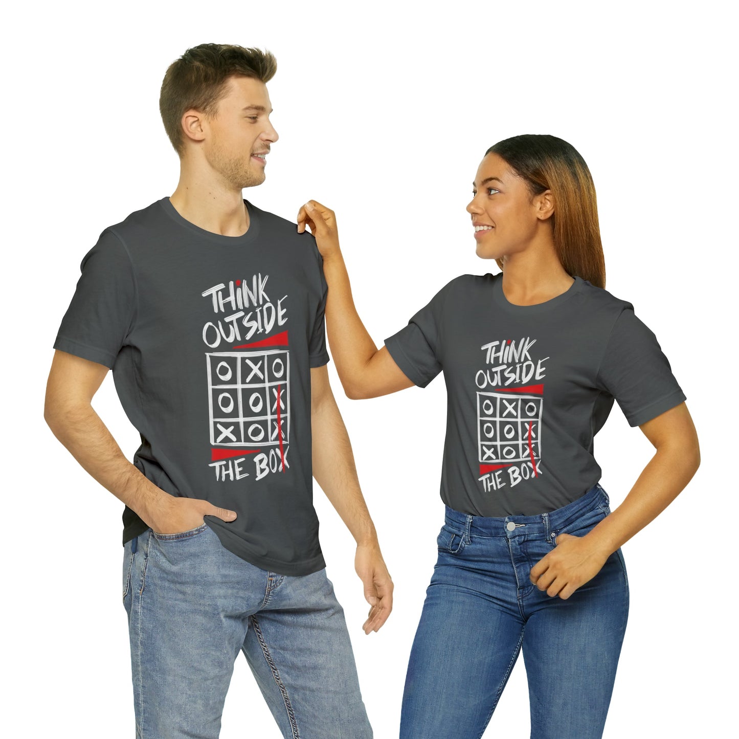 Think Outside the Box - Unisex Jersey Short Sleeve T-Shirt - Ohio Custom Designs & Apparel LLC