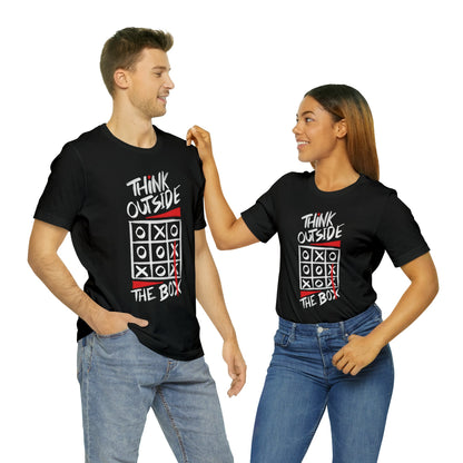 Think Outside the Box - Unisex Jersey Short Sleeve T-Shirt - Ohio Custom Designs & Apparel LLC