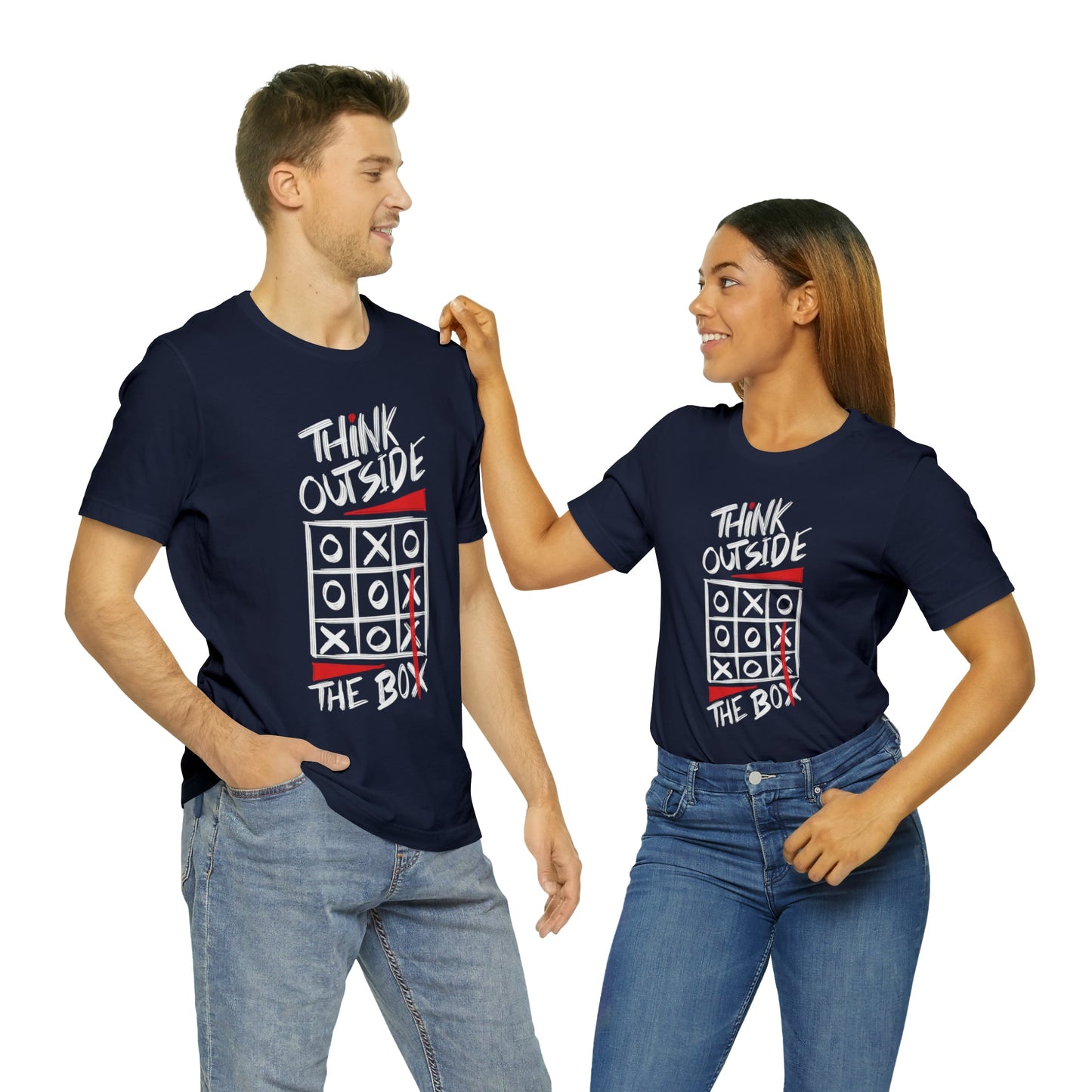 Think Outside the Box - Unisex Jersey Short Sleeve T-Shirt - Ohio Custom Designs & Apparel LLC