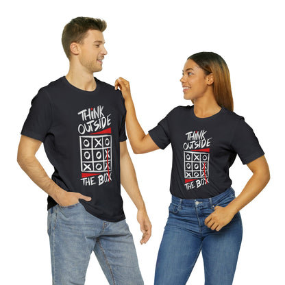 Think Outside the Box - Unisex Jersey Short Sleeve T-Shirt - Ohio Custom Designs & Apparel LLC