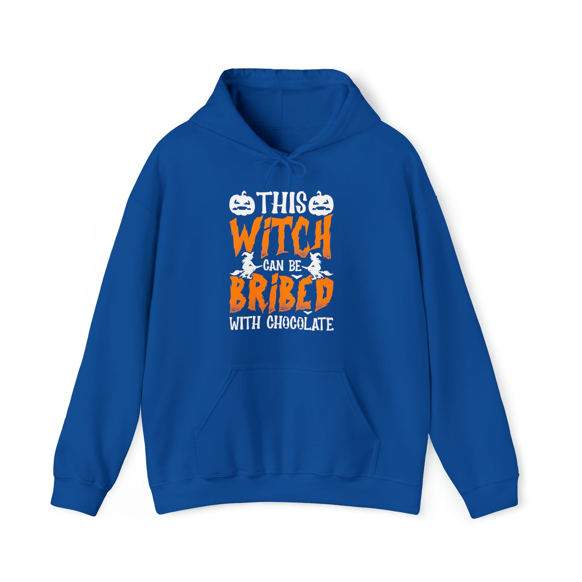 This Witch Can Be Bribed with Chocolate - Unisex Heavy Blend™ Hooded Sweatshirt - Ohio Custom Designs & Apparel LLC