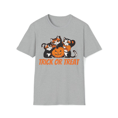 Trick or Treat Kitties - Unisex Softstyle T-Shirt - Ohio Custom Designs & Apparel LLC