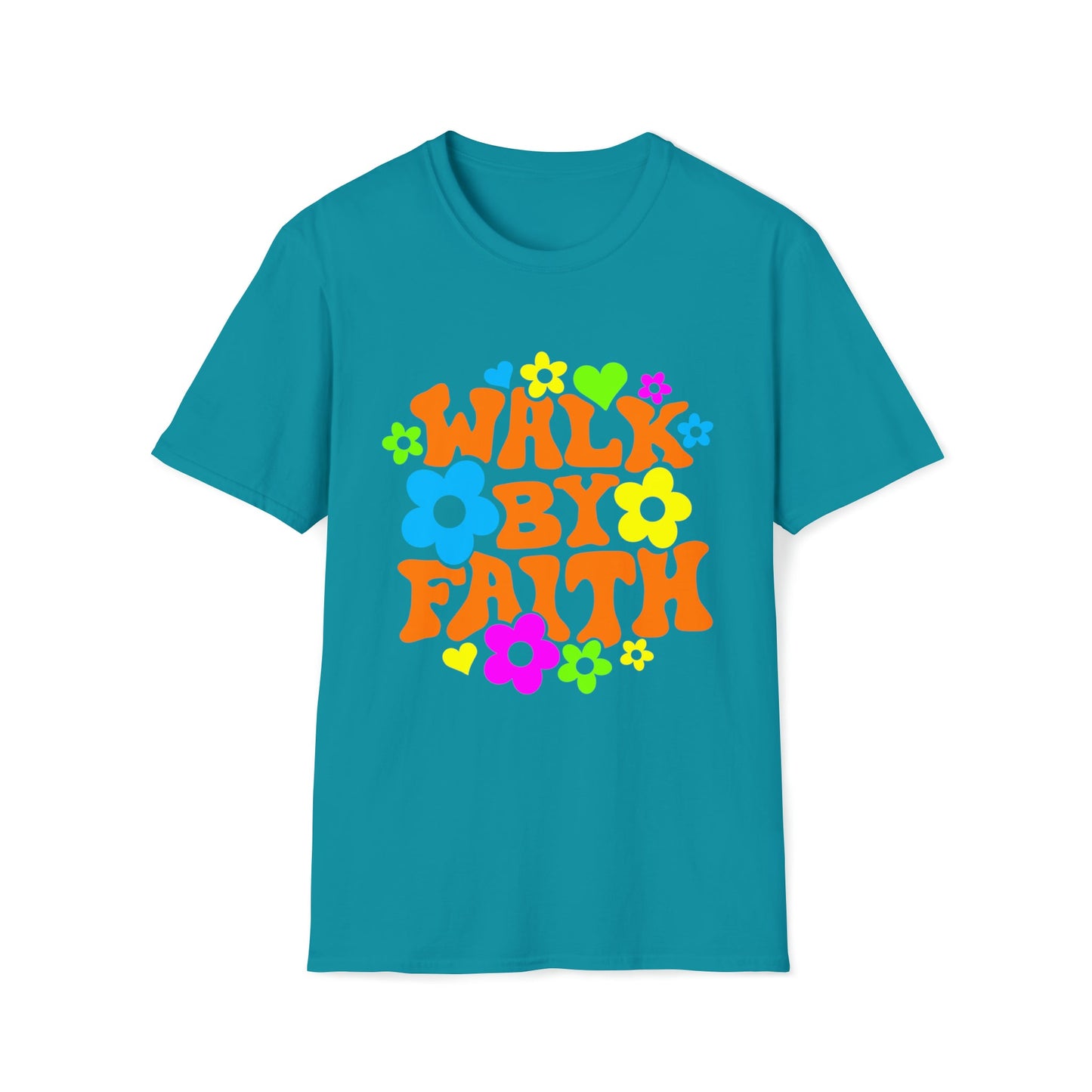 Walk By Faith - Unisex Softstyle T-Shirt - Ohio Custom Designs & Apparel LLC