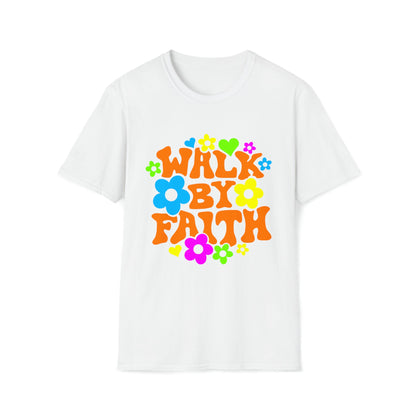 Walk By Faith - Unisex Softstyle T-Shirt - Ohio Custom Designs & Apparel LLC